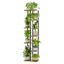 Bamworld 7 Tier Plant Stands Indoor, Corner Shelf Tall Plant Stand for Multiple Indoor Plants, Metal Tiered Display Stand for Living Room Balcony