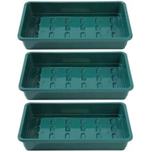 Britten & James Professional Standard Seed Tray Green without Holes [Pack 3] 37.5 x 23cm/15 x 9