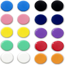 Mini aimants pour réfrigérateur, 10 couleurs, 20 pièces
