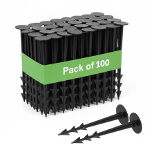 GARDENIX? Pack of 100 TerraPEG Securing Pegs Landscape Fabric Peg for Weed Fabric Ground Sheet Cover