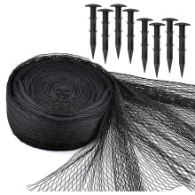 Pond Friend Cover Netting & Fixing Pegs 4 x 3m Protects Fish Against Herons Cats & Falling Leaves Heavy Duty Strong Black Net That Keeps Koi Safe