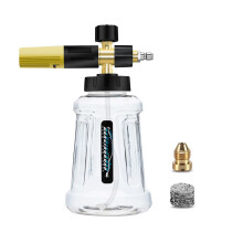 DANCINGBOAR Foam Cannon Compatible with 1/4 Quick Connect Pressure Washer, 1L Adjustable Snow Foam Lance Soap Dispenser with New Generation Adjustable
