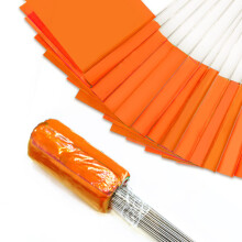 Zozen 100 Pack Orange PVC Marker Flags, 38 x 10 x 13 cm, Pole Mount, Ideal for Construction, Landscaping, Pet Training, Utility Construction,Used in