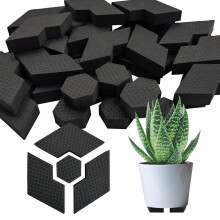 SNAILGARDEN 40pc Invisible Pot Feet, Composable Hexagon Flower Pot Risers for Multi-Style Pots, Non-Slip Gardening Pot Feet Pads for Indoor Outdoor