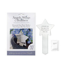Memorial Star Plant Marker with Forget Me Not Seeds ? Flower Seeds for Memorial Gift & Tribute ? Sympathy Gift for Loved Ones ? Garden Ornament
