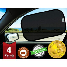 4-Pack Car Window Shades – Blocks 99.95% UVR, Mom's Choice Gold Award, Side Window Sunshades – Compatible with Standard Cars