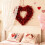 Hartvormige Valentijnsslinger 35 cm, rood 4