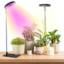 YUYMIKA Grow Lights for Indoor Plants Full Spectrum, 48 LEDs Plant Grow Light with Detachable Base, 3 Optional Spectrums, Height Adjustable,
