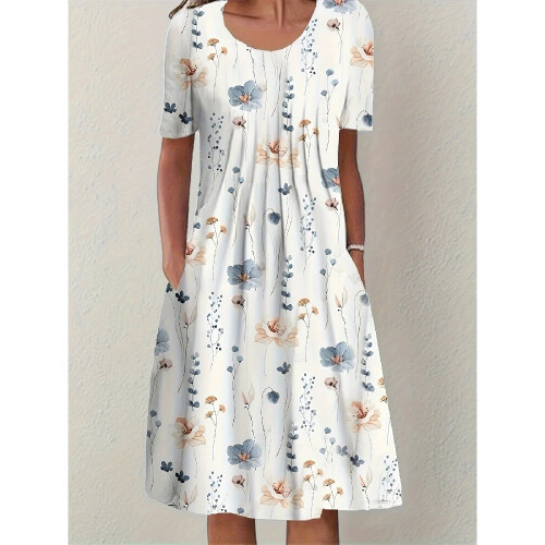 Plus Size Μόδα Κομψό Γυναικείο Φόρεμα Χαλαρό Casual Φόρεμα Γυναικείο Φόρεμα Νέας