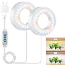 Kullsinss Ceiling Grow Lights for Indoor Plants, 5000K 96 LEDs Full Spectrum Plant Grow Light with 6/12/16H Timer, 3 Color Modes, 5 Brightness Under