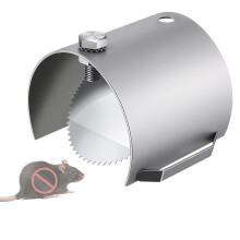 Sinmoe Rats & Mice Prevention for Drains, Heavy Duty 304 Steel Rat Blocker for Sewers with Non Return Valve, Fit Drain Rat Drain Guard(95-110mm, 4'')