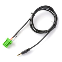 3,5mm stereo aux kabel zelený, 6pinový, pro vozidla z let 2002-2006