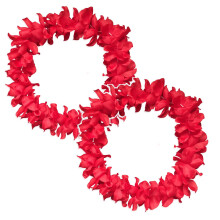 Collana hawaiana a stelo lungo – 200 collane tropicali in poliestere