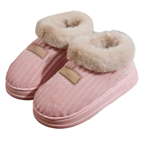 Παντόφλες Corduroy Slip-on με λάστιχο στο πίσω μέρος για εσωτερικούς και εξωτερικούς 1
