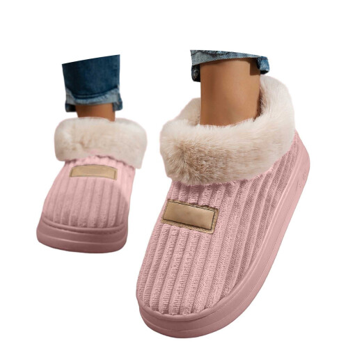 Παντόφλες Corduroy Slip-on με λάστιχο στο πίσω μέρος για εσωτερικούς και εξωτερικούς 2