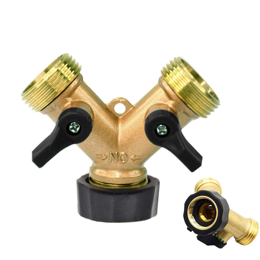 Tap Y Splitter Brass Manifold Two Way Washing Machine Hose Connector 3/4" 8000003818987