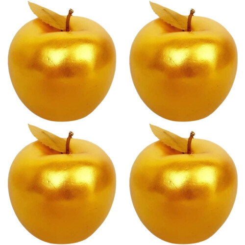 Pachet de 4 decorațiuni realiste din spumă cu mere