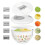 Essoreuse à salade avec trancheuse et râpe, 4500 ml, blanche 1