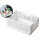 Plastic Collapsible Crate, Stackable Folding Storage Crate for Organization for Adults, Foldable Plastic Crate(White) 1