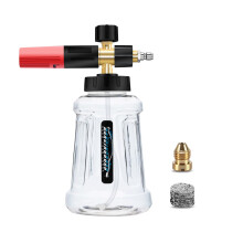 Foam Cannon Compatible with 1/4 Quick Release Pressure Washer, 1L Adjustable Snow Foam Lance Soap Dispenser with New Generation Adjustable Spray