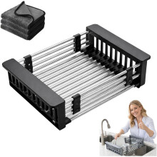 Adjustable Sink Drain Basket Stainless Steel