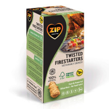 ZIP Twisted Firestarters | Fast Lighting, 80 Natural Wood Wool Firelighters, Perfect for the BBQ, Wood Burner, Stove, Firepit, Pizza Oven or Chiminea,