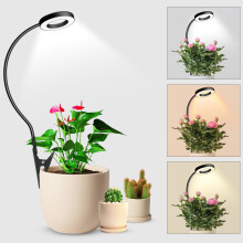 Wolezek Grow Lights for Indoor Plants, Clip On 6500K Full Spectrum LED Grow Light, Two Installation Options Plant Light, 3 Colors Grow Lamp with 360?