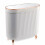 Bathroom Trash Can Plastic Press Lid 12L Milk White 1