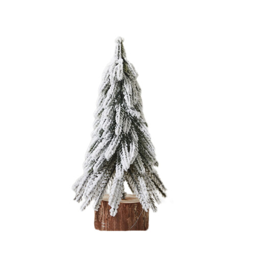 Mini Christmas Tree with Snow Effect 6.3x6.3x9.8 in Green 1