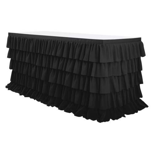5-Layer Pleated Cotton Tablecloth for Round Square 2