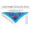 Ethnic Headscarf Triangular Gold Tassels Headwrap for-Lake Blue 4