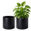 2 Pack 8 Inch White Plastic Planter Pots with Drainage 1