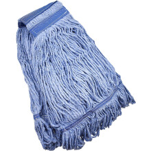 Commerciële dweilkop met touwtjes, 6x17,5 inch, blauw