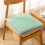 Coussin de siège de chaise vert épais antidérapant avec attaches (1 pièce) 1