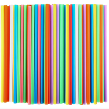 Pailles en plastique colorées, lot de 100, 21 cm (8,26 pouces).