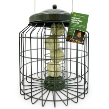 Garden Locker Squirrel Proof Suet Feeder ? Large Metal Cage Bird Feeder, Weather-Resistant 41 cm Hanging Height x 24 cm
