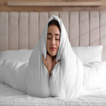 Double Duvet Quilt Protector Zippered Anti Allergy 78x78 inches Cover Soft Anti Dust Mite Bed Bug Safe Anti Microbial Non Slip Quiet Breathable Non