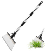 PVEGOS Multifunctional Garden Shovel with Handle, Adjustable Stainless Steel Gardening Weed Remover Tool, Outdoor Cleaning Shovel for Weeds and Moss,