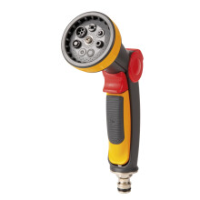 HOZELOCK - 8 Jet Multi Spray Metal Gun: Ideal for Precise Water Flow, 8 Spray Patterns: Cone, Jet, Angled, Fine Rose, Flat, Fine Mist, Shower, Centre