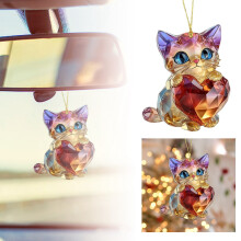 Chaveiro de acrílico de gato, cachorro e coelho para o Dia dos Namorados