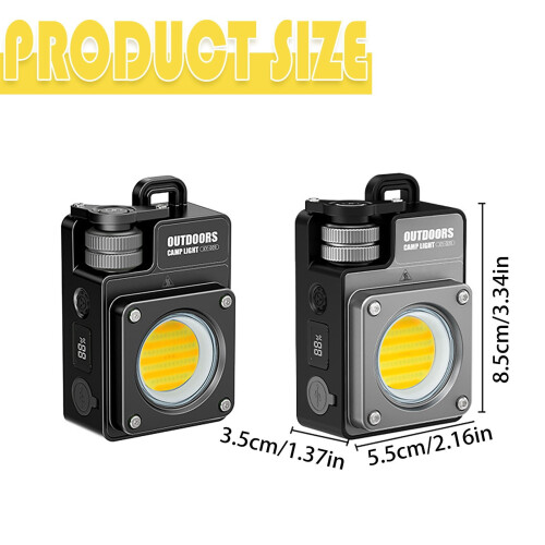 Lanterne de camping LED rechargeable 3500 lm – Réglable, 1