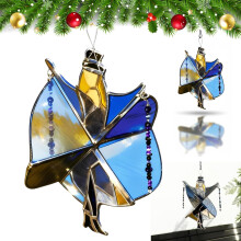Girador de vitral artesanal com figura de dançarina (1 peça)
