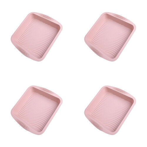 Forma quadrada de silicone antiaderente para bolo, 20x20 cm (8x8 polegadas)