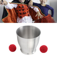 Magnetismus-Trick Becher-Set mit roten Kugeln Aluminium Bühnenzauber-Requisiten