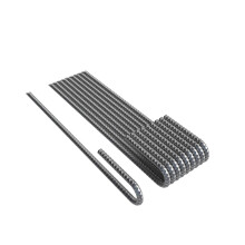 Vodaland Garden Pegs - 30cm (12 inch) Long J-Pin Anchors - Rust Proof Coated Steel Stakes for Securing Membrane, Tents, Gardens, and Trampolines (10
