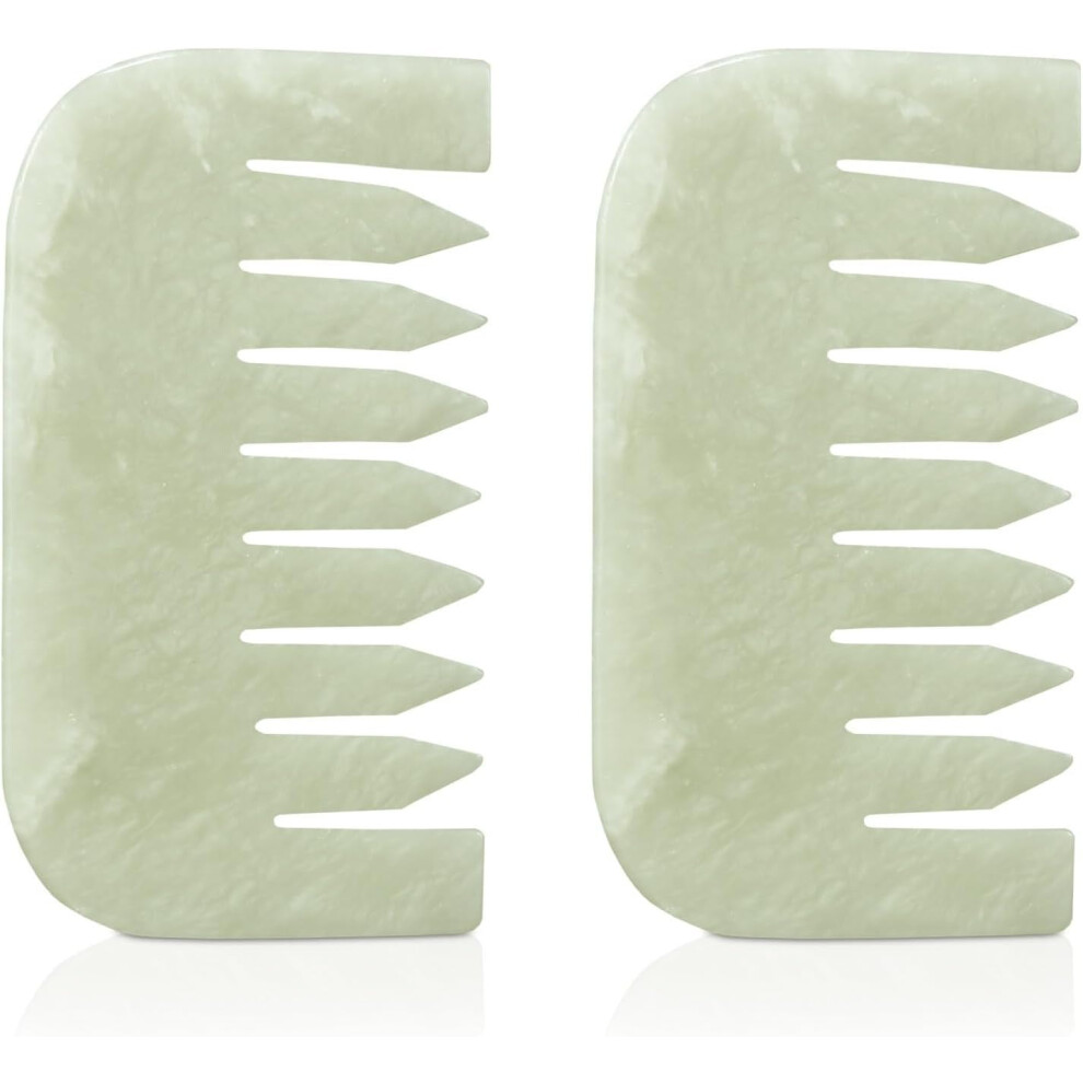 Jade Comb for Scalp and Facial Massage 2 PCS