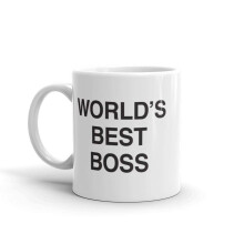 Dunder Mifflin Mug Funny World's Best Boss ? 11 oz Coffee Mug, White The Office TV Show