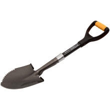 Roughneck Gorilla Sharp-Edge Micro Shovel, Heavy-Duty Round Blade, Short Shaft for Slicing, Digging & Opening Bulk Bags in Small, Compact Spaces ?