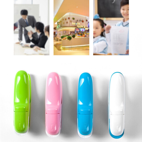 Staplers Stapleless stapler Needleless labor-saving Stapler,Pink,135*70mm 2