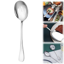 Cuchara de servir de acero inoxidable con mango largo (1 pieza)